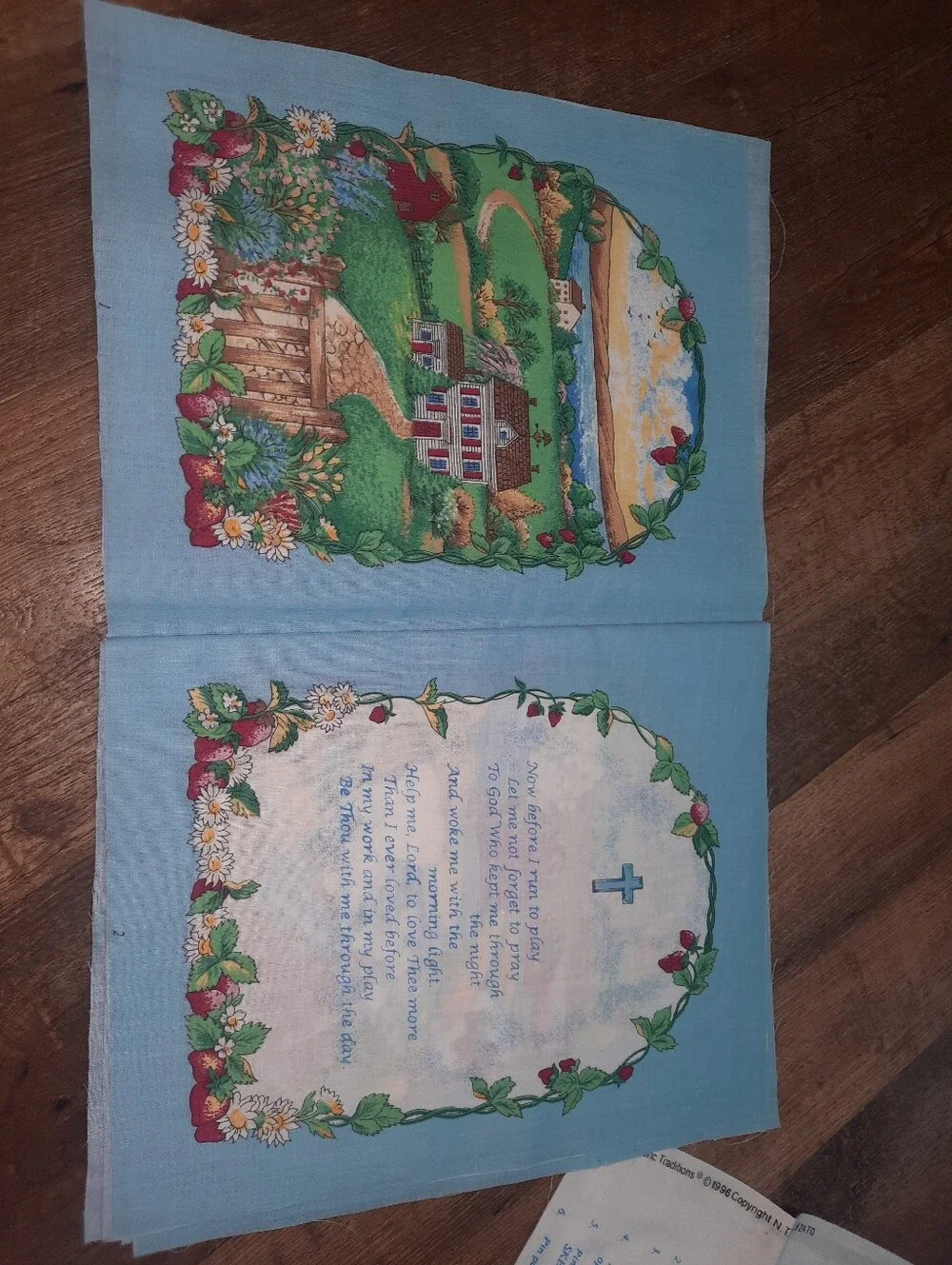 Vintagr Fabric Book Of Childrens Prayers Ready To Sew